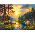 Puzzle Castorland Sunset over Forest River 3000 piese