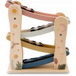 Rampa din lemn cu 4 masinute incluse 25.5 x 9 x 30 cm Nukido NK-855