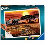 Pictura pe numere CreArt peisaj din savana