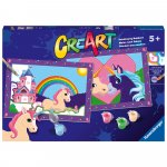 Pictura pe numere CreArt 2 sabloane cu unicorni magici