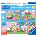 Puzzle Ravensburger Peppa Pig 4 buc in cutie 12, 16, 20, 24 piese