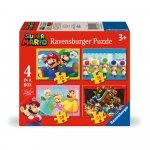 Puzzle Ravensburger Super Mario 4 buc in cutie 12, 16, 20, 24 piese