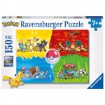 Puzzle Ravensburger diferite tipuri de Pokemoni 150 piese XXL