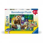 Puzzle Ravensburger prietenii dragalasi ai padurii 2x24 piese