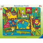 Puzzle Ravensburger tip rama amestec vesel de animale 30 piese