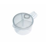 Recipient BabyJem pentru lapte praf cu 3 compartimente Practic White 300 ml