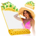Saltea gonflabila tip hamac, pentru plaja si piscina, dimensiune 135 x 72 cm, model Ananas