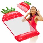 Saltea gonflabila tip hamac, pentru plaja si piscina, dimensiune 150 x 70 cm, model Capsunica