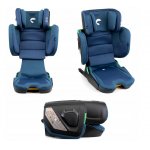 Scaun auto cu isofix Kidnort pliabil cu Tetiera reglabila 100-150 cm i-SIZE R-129 Mane Blue