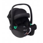 Scoica auto Colibro Petit i-Size, omologata R129, cu tetiera reglabila, copertina ajustabila, maner de transport ajustabil, pentru copii intre 40-87 cm sau 0-13 kg, Onyx