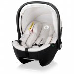 Scoica auto Lionelo Moxie Bej, i-Size, 40-87 cm, tetiera reglabila, intarita cu spuma de memorie, carcasa ventilata, protectie avansata, conform cu R129