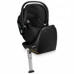 Scoica auto Lionelo Moxie Negru, i-Size, include baza rotativa 360 cu picior de fixare, 40-87 cm, tetiera reglabila, intarita cu spuma de memorie, carcasa ventilata, protectie avansata, conform R129