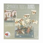 Set 2 puzzle-uri magnetice Egmont Toys Familia iepurasilor 2x20 piese