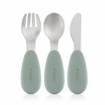 Set 3 tacamuri din otel inoxidabil Reer, manere din silicon, fara BPA, lavabile in masina de spalat vase