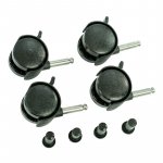 Set 4 roti Qmini Negru compatibile cu patuturile Babyneeds si Qmini