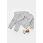 Set bluzita cu pantalon Lion, gri, BabyCosy, 100% bumbac, marime 9-12 luni