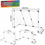 Set 2 porti de fotbal Doris transformabile 2in1 cu mingie si pompa incluse,Dimensiune 139.50x91.3x48.3cm