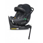 Set scoica auto si baza isofix rotativa EasyGo Buz Pro i-Size, omologat R129, cu tetiera reglabila in inaltime, copertina ajustabila, pentru copii intre 40-87 cm sau 0-13 kg, Granito