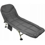 Sezlong pliabil, Ikonka, structura solida din otel, cu spatar reglabil pe 5 trepte si saltea confortabila inclusa, dimensiune 190 x 63 x 30 cm, Grey