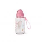 Sticla de apa pentru copii, cu pai, retractabila anti-picurare, transparenta, reutilizabila, din Tritan, Fara BPA, Bidon, Ice Cream 400 ml