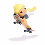 Set placa si figurina sapca galbena 9.6 cm Tech Dech SK8 Crew