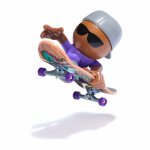 Set placa si figurina sapca gri 9.6 cm Tech Dech SK8 Crew