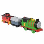 Locomotiva motorizata Thomas Percy Brake Car Bruno cu 2 vagoane