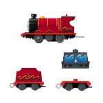 Locomotiva motorizata Thomas Splash Tank James cu 2 vagoane