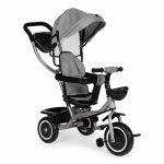 Tricicleta pentru copii Ecotoys WQL-066-52 Gri 2 in 1 cu scaun rotativ 360, roti din spuma EVA, greutate admisa 25kg