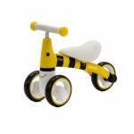 Tricicleta pentru copii, Adamex Animals, fara pedale, cu 3 roti, sistem de blocare a rotirii ghidonului, testata EN71, pentru interior / exterior, sezut moale, +12 luni, Bee