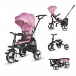 Tricicleta ultrapliabila Coccolle Spectra Plus Premium Line, Scaun reversibil, Copertina XXL, Cos accesorii, 2 seturi suport picioruse, Sistem roata libera, Roti cauciuc EVA, Orchid Violet