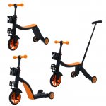 Trotineta multifunctionala 8in1 tranformabila in tricicleta cu pedale,bicicleta echilibru Orange