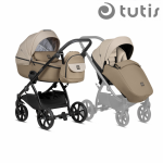 Carucior 2 in 1 Tutis Uno 5+ Cheteau grey 005 sezut reversibil, spatar reglabil, roti cu blocare, bara detasabila, accesorii incluse