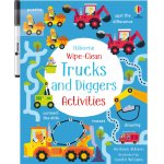 Caiet reutilizabil Usborne Wipe-Clean Trucks and Diggers Activities