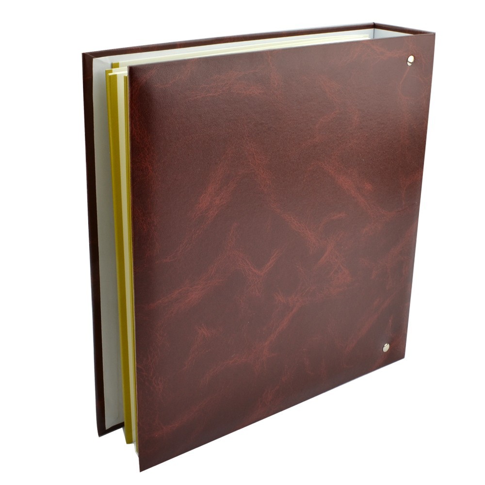 Album foto classic 23x28 cm, 50 pagini albe autoadezive, tip caiet mecanic culoare visiniu