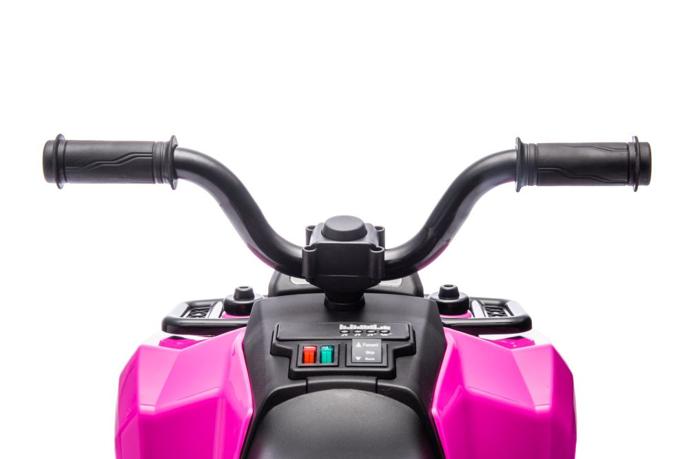 Atv electric pentru copii GTS1155 Pink, cu motor de 35W, baterie 6V4.5Ah, viteza maxima 1.5-2 kmh, cu faruri luminoase, roti din EVA, panou muzical integrat, Frana automata la eliberarea pedalei de acceleratie - 1