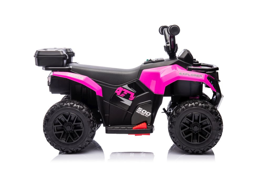 Atv electric pentru copii GTS1155 Pink, cu motor de 35W, baterie 6V4.5Ah, viteza maxima 1.5-2 kmh, cu faruri luminoase, roti din EVA, panou muzical integrat, Frana automata la eliberarea pedalei de acceleratie - 3