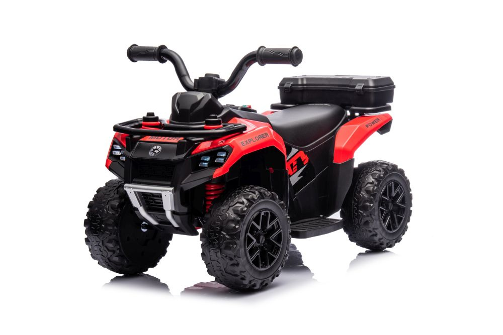 Atv electric pentru copii GTS1155 Red, cu motor de 35W, baterie 6V4.5Ah, viteza maxima 1.5-2 kmh, cu faruri luminoase, roti din EVA, panou muzical integrat, Frana automata la eliberarea pedalei de acceleratie - 3