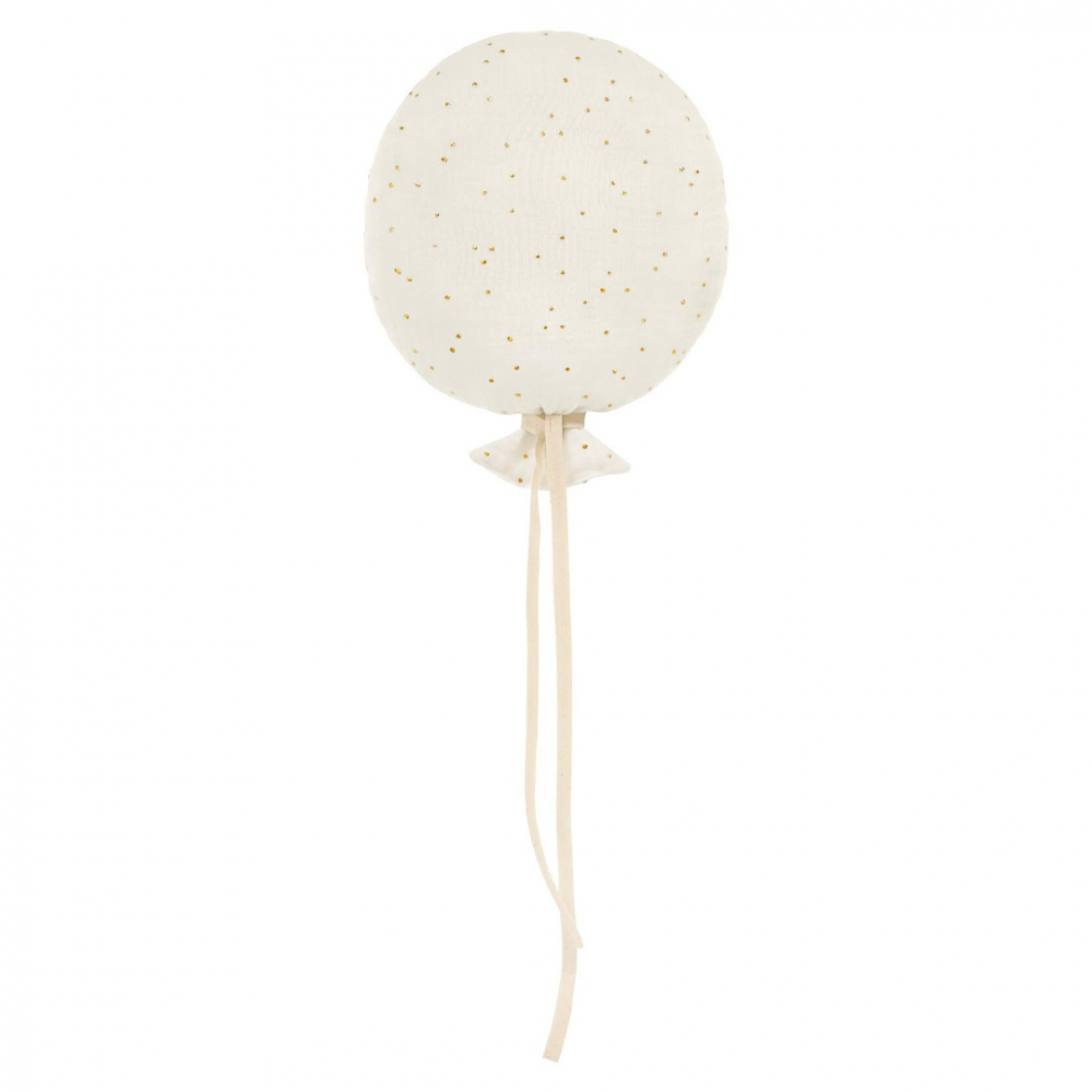 Balon Textil Muselina Golden Dots Handmade, Little Amy, Crem
