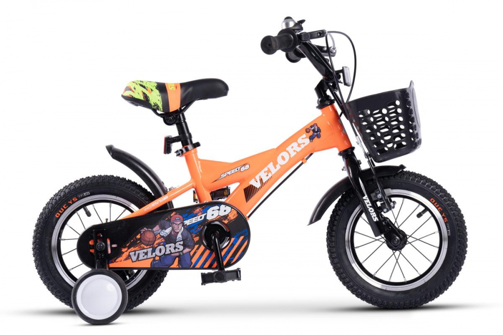 Bicicleta pentru copii Velors V1201A portocaliu, roti 12 inch, varsta 2-4 ani, inaltime utilizator 85-100 cm, greutate suportata 80 kg