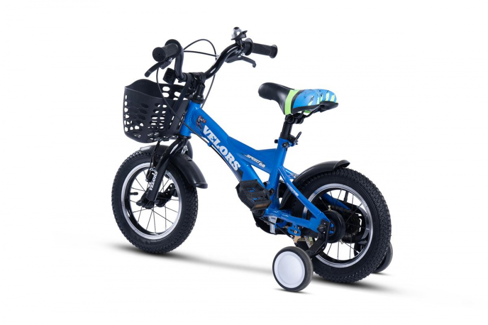 Bicicleta pentru copii Velors V1201A albastru, roti 12 inch, varsta 2-4 ani, inaltime utilizator 85-100 cm, greutate suportata 80 kg - 1