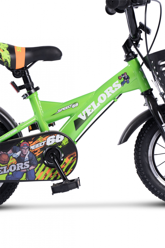 Bicicleta pentru copii Velors V1201A verde, roti 12 inch, varsta 2-4 ani, inaltime utilizator 85-100 cm, greutate suportata 80 kg - 3