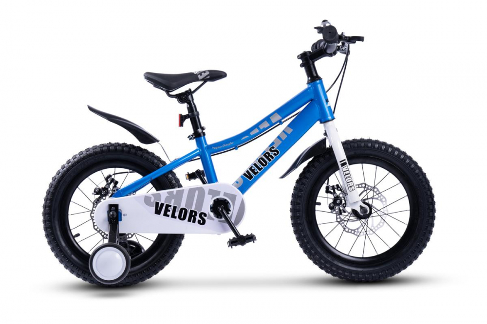 Bicicleta pentru copii Velors V16345A Albastru, roti 16 inch, 4-6 ani, greutate suportata 50 kg, inaltime utilizator 100-115 cm