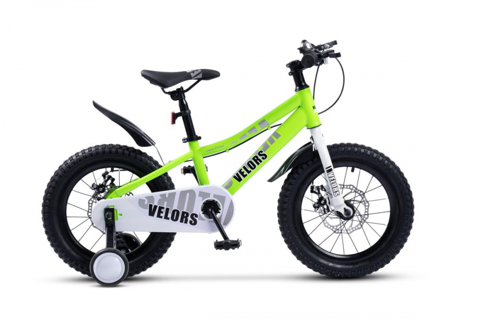 Bicicleta pentru copii Velors V16345A Verde, roti 16 inch, 4-6 ani, greutate suportata 50 kg, inaltime utilizator 100-115 cm