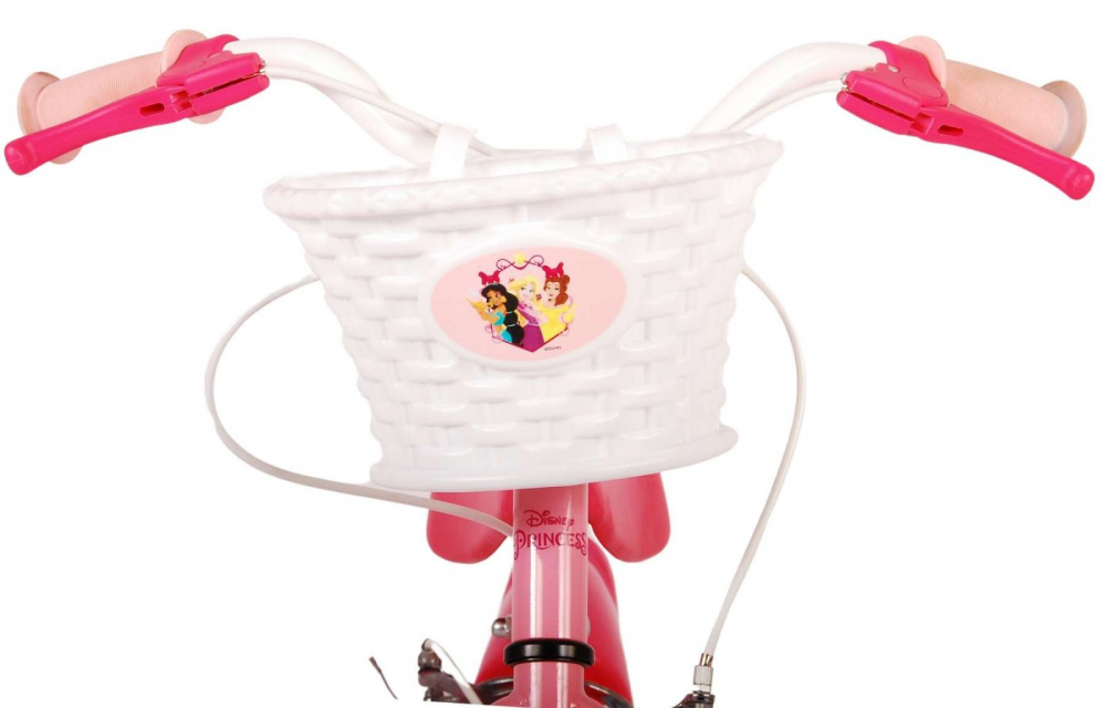 Bicicleta EL Disney Princess Pink ND 14 inch, roti gonflabile din cauciuc, roti ajutatoare, cosulet, scaun si ghidon ajustabile - 5
