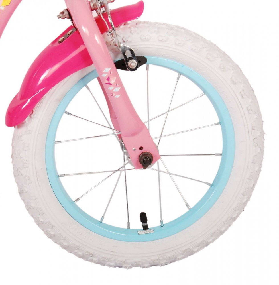 Bicicleta EL Disney Princess Pink ND 14 inch, roti gonflabile din cauciuc, roti ajutatoare, cosulet, scaun si ghidon ajustabile - 7