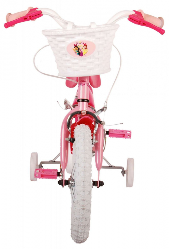 Bicicleta EL Disney Princess Pink ND 14 inch, roti gonflabile din cauciuc, roti ajutatoare, cosulet, scaun si ghidon ajustabile - 10
