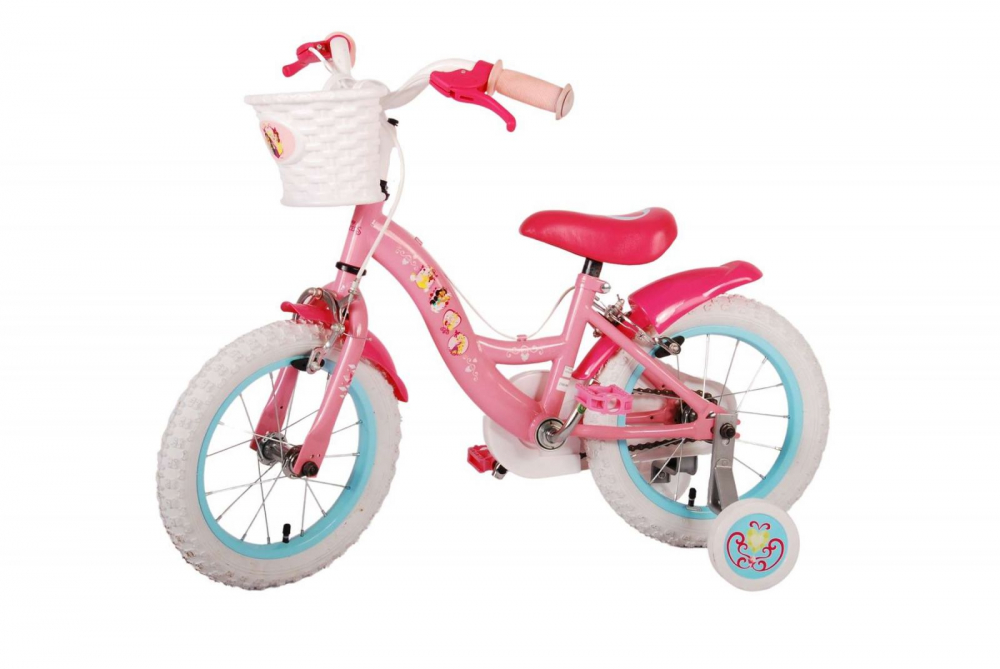 Bicicleta EL Disney Princess Pink ND 14 inch, roti gonflabile din cauciuc, roti ajutatoare, cosulet, scaun si ghidon ajustabile - 11