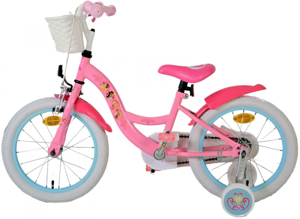 Bicicleta EL Disney Princess 16 inch cu frana spate butuc, roti gonflabile din cauciuc, cosulet, roti ajutatoare, scaun si ghidon ajustabile - 3