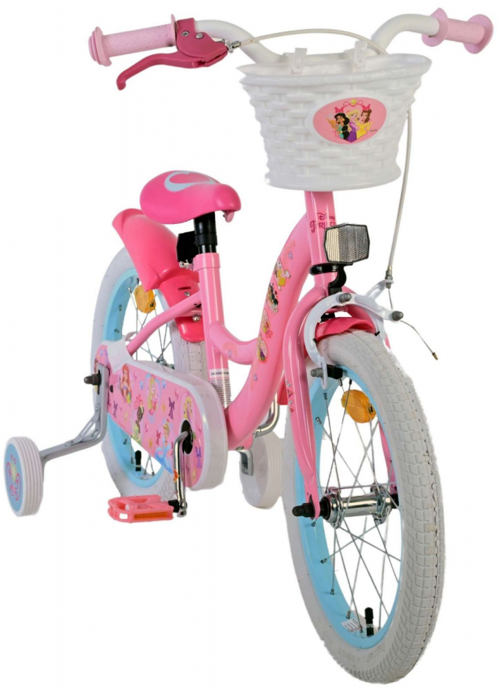 Bicicleta EL Disney Princess 16 inch cu frana spate butuc, roti gonflabile din cauciuc, cosulet, roti ajutatoare, scaun si ghidon ajustabile - 7